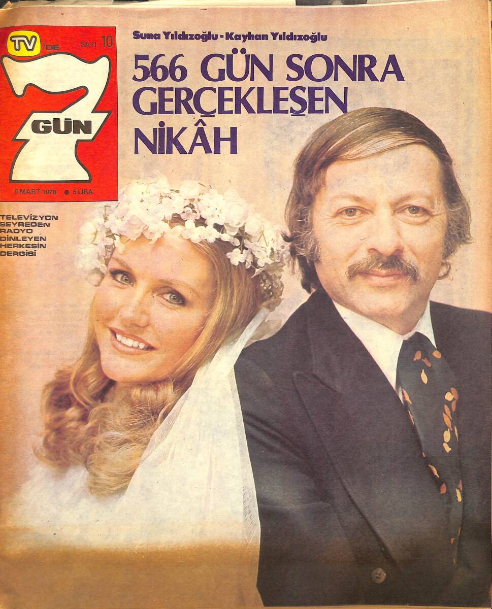 Tv'de 7 Gün Dergisi 6 Mart 1978 Sayı : 10 - Bülent Ersoy Bu Kez Sağlam Basıyor... - Rahşan Ecevit'in TRT Baskını NDR97985 - 1