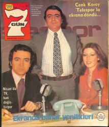 TVde 7 Gün Dergisi Sayı 14 29 Mart 1976 - Adnan Şenses, Yasemin Kumral Posteri, Jacky James, Bing Crosby, Grace Kelly, Raffaella Carra NDR84547 - Gökçekoleksiyon