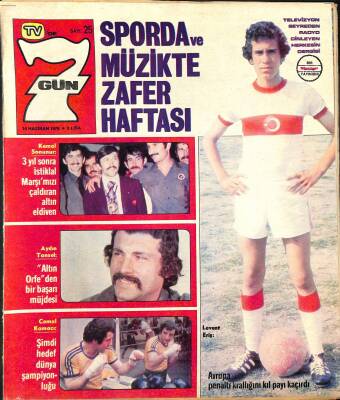 TVde 7 Gün Dergisi Sayı 25 14 Haziran 1976 - Kapak Levent Eriş, Michael Landon, Sophia Loren, Angela Scoular, Zeynep Değirmencioğlu Posteri NDR84542 - 1