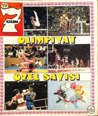 TVde 7 Gün Dergisi Sayı 30 19 Temmuz 1976 - Mark Spitz, Carola Mangiarotti, Müjde Ar Posteri, Emel Sayın NDR84546 - 1