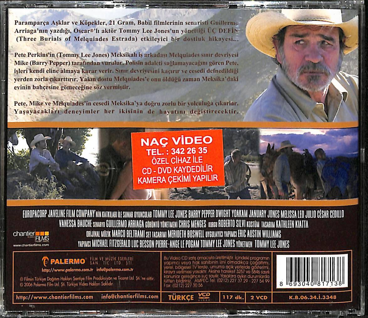 Üç Defin - The Three Burials of Melquiades Estrada (2005) Orjinal VCD Film ' Tommy Lee Jones' VCD28222 - 2