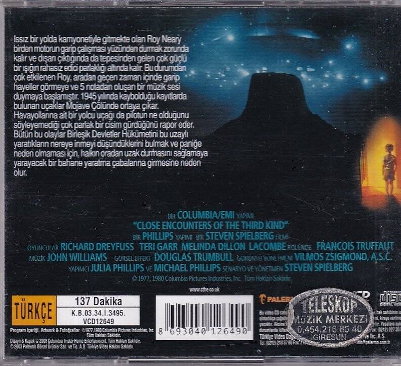 Üçüncü Türden Yakınlaşmalar VCD Film VCD9373 - 2
