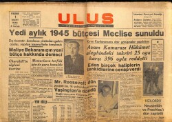 Ulus Gazetesi 1 Mart 1945 - Amerikan Topları Kolonyayı Dövüyor GZ71257 - 2