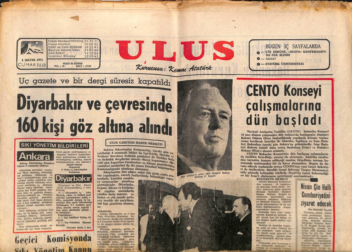 Ulus Gazetesi 1 Mayıs 1971 - Jane Morgan, New York Sosyetesinde En Çok Bahsedilen Sanatçı Konumunda GZ150777 - 1