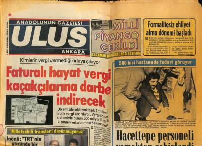 Ulus Gazetesi 10 Nisan 1984 - Faturalı Hayat Vergi Kaçakçılarına Darbe İndirecek GZ117271 - 1