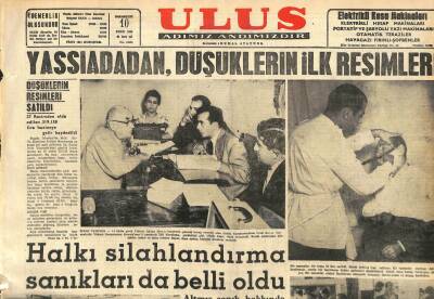 Ulus Gazetesi 12 Ekim 1960 - Yassıadada Düşüklerin İlk Resimleri GZ110146 - 1