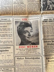Ulus Gazetesi 12 Ekim 1962 - Yemen, Suudi Arabistan'a Resmen Savaş İlan Etti - Ankara Göl Gazinosunda Zeki Müren GZ146853 - 2