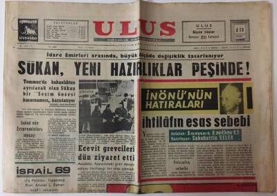 Ulus Gazetesi 13 Mart 1969 - Sükan, Yeni Hazırlıklar Peşinde ! GZ26426 - 1