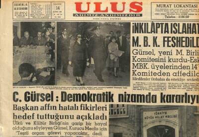 Ulus Gazetesi 14 Kasım 1960 - Demokratik Nizamda Kararlıyız GZ110121 - 1