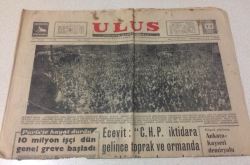 Ulus Gazetesi 14 Mayıs 1968 - 10 Milyon İşçi Dün Genel Greve Başladı - GZ15518 - 2