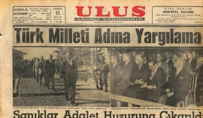 Ulus Gazetesi 15 Ekim 1960 - Türk Milleti Adına Yargılama GZ110143 - 1