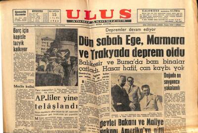 Ulus Gazetesi 15 Eylül 1962 - Doğuda 10 Soyguncu Yakalandı GZ82268 - 1