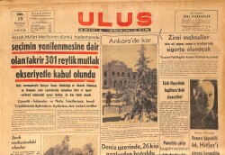 Ulus Gazetesi 15 Ocak 1943 - Sovyetler 26 Tank Kaybettiler - CHP Umumi İdare Heyetinde GZ160805 - Gökçekoleksiyon