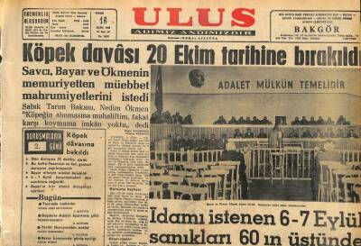 Ulus Gazetesi 16 Ekim 1960 - Köpek Davası 20 Ekime Bırakıldı GZ110142 - 1