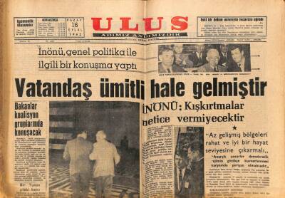 Ulus Gazetesi 16 Eylül 1962 - Askeri İş Yerlerinin de Çalışma Bakanlığınca Kontrolü Sağlanıyor GZ82265 - 1