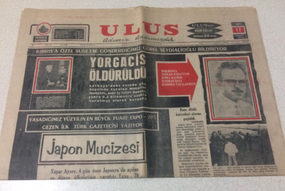 Ulus Gazetesi 17 Mart 1970 - Yorgacis Öldürüldü - GZ15503 - 2