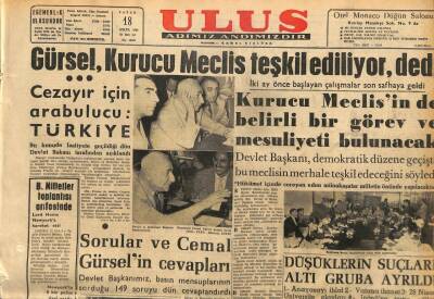 Ulus Gazetesi 18 Eylül 1960 - Cezayir İçin Arabulucu Türkiye GZ110150 - 1