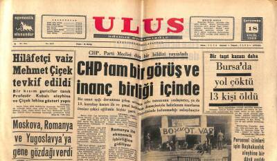Ulus Gazetesi 18 Eylül 1968 - Bursada Yol Çöktü 13 Kişi Öldü GZ82270 - 1