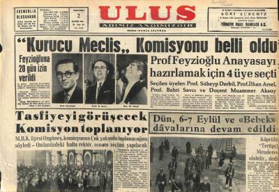 Ulus Gazetesi 2 Kasım 1960 - Kurucu Meclis Komisyonu Belli Oldu GZ110125 - 1