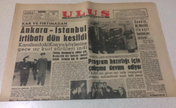 Ulus Gazetesi 22 Kasım 1961 - Ankara-İstanbul İrtibatı Dün Kesildi - GZ15511 - 2