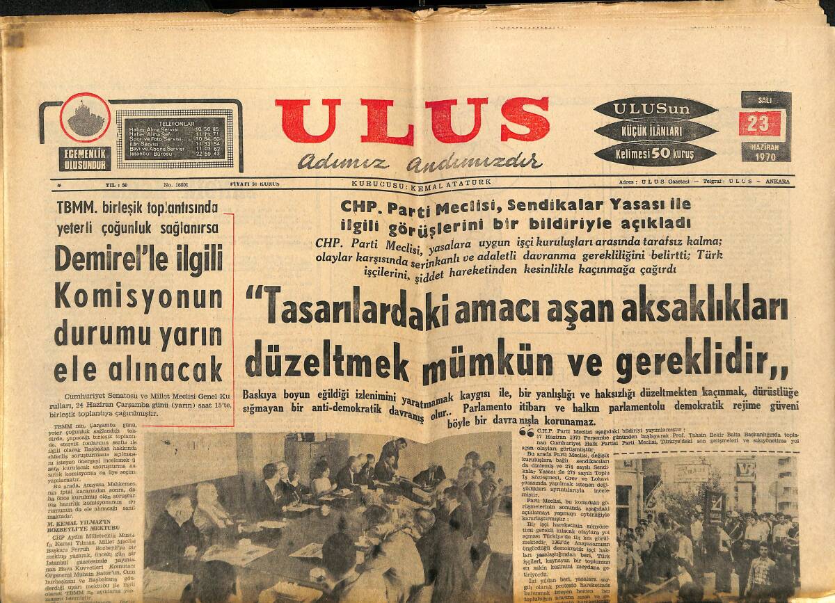Ulus Gazetesi 23 Haziran 1970 - Pele'nin Son Dünya Kupası - Pele Tek Başına Bir Yıldız Gibi Parladı GZ150631 - 1