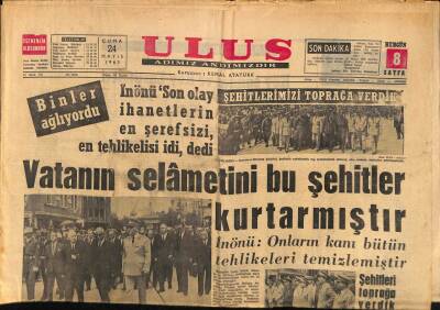 Ulus Gazetesi 24 Mayıs 1963 - Devlet Gelirlerinde Yüzde 34.75 Oranında Artış Var GZ114529 - 1