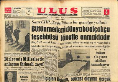 Ulus Gazetesi 24 Şubat 1964 - Avrupa Konseyi İstişare Kurulu Kıbrısı Görüşecek GZ91053 - 1