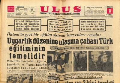 Ulus Gazetesi 25 Şubat 1964 - Rus Uçakları Kıbrısa Hava Seferi Yapacak GZ91054 - 1