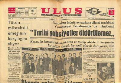 Ulus Gazetesi 26 Şubat 1964 - Sebebi Bilinmeyen Bir Hastalık Fekede 26 Kişiyi Öldürdü GZ91055 - 1