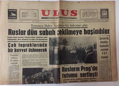 Ulus Gazetesi 27 Ağustos 1968 - Ruşlar Dün Sabah Çekilmeye Başladılar GZ26434 - 1