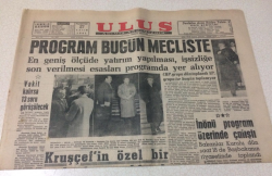 Ulus Gazetesi 27 Kasım 1961 - Kruşçefin Özel Bir Mektubu Açıklandı - GZ15510 - 1
