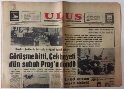 Ulus Gazetesi 28 Ağustos 1968 - Ruslar Çeklerin Bir Çok İsteğini Kabul Ettiler GZ26431 - 1