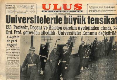 Ulus Gazetesi 28 Ekim 1960 - Üniversitelerde Büyük Tensikat GZ110130 - 1