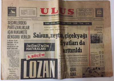 Ulus Gazetesi 28 Haziran 1968 - Seçimlerdeki Partizanlıklar İçin Hükümete Gensoru Verildi GZ26424 - 1