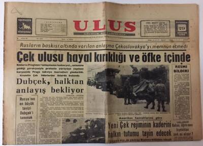 Ulus Gazetesi 29 Ağustos 1968 - Çek Ulusu Hayal Kırıklığı Ve Öfke İçinde GZ26435 - 1