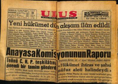 Ulus Gazetesi 29 Mayıs 1960 - Yeni Hükümet Dün Akşam İlan Edildi GZ82593 - 1