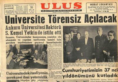 Ulus Gazetesi 30 Ekim 1960 - Üniversite Törensiz Açılacak GZ110128 - 1