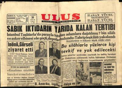 Ulus Gazetesi 30 Mayıs 1960 - Devlet Bakanı İnanın Annesi Dün Vefat Etti - İnönü , Gürseli Ziyaret Etti GZ92466 - 1