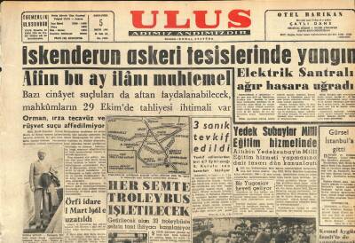 Ulus Gazetesi 5 Ekim 1960 - Şeker Pancarı Fiyatlarında Kademeli İndirim GZ110147 - 1