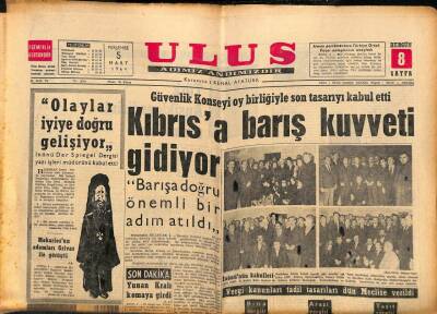 Ulus Gazetesi 5 Mart 1964 - Rodosta Türk Konsolosluğu Taşa Tutuldu GZ90345 - 1