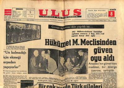 Ulus Gazetesi 5 Ocak 1964 - Yunanistanın Türkiyeyi Saf Dışı Etme Gayreti GZ90385 - 1