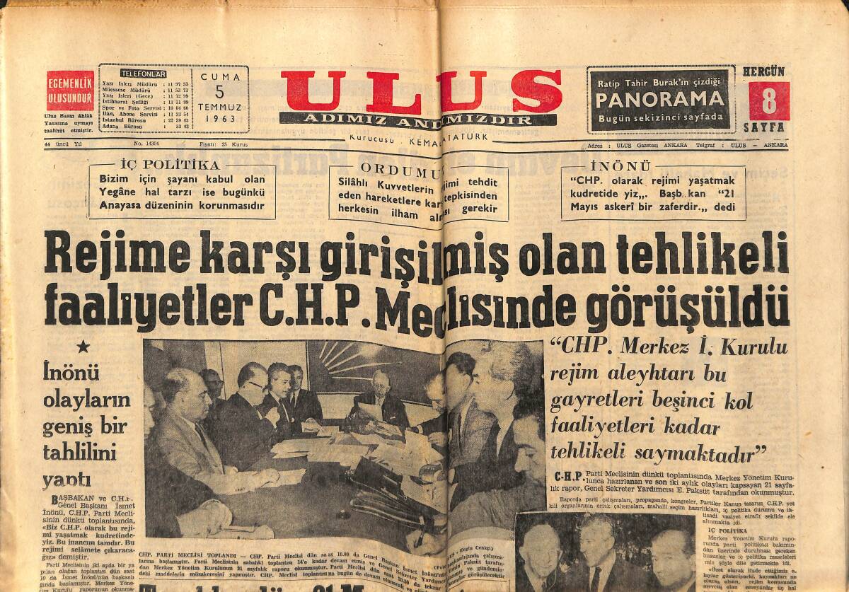 Ulus Gazetesi 5 Temmuz 1963 - NATO'nun Ticaret Filoları - Galatasaray Hilmi İle Anlaştı GZ151557 - 1