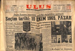 Ulus Gazetesi 7 Ocak 1965 - Faruk Çöl Cinayeti Aydınlandı - Galatasaray UEFA'nın Kararına İtiraz Ediyor GZ152618 - 2