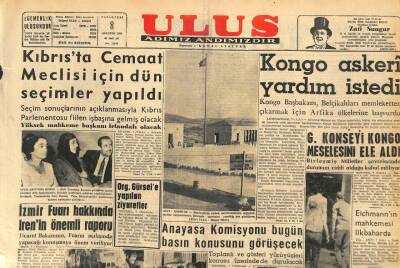 Ulus Gazetesi 8 Ağustos 1960 - Kongo Askeri Yardım İstedi GZ110154 - 1