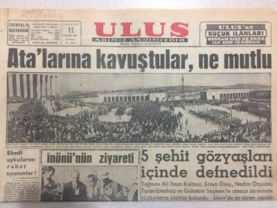 Ulus Gazetesi (Ciltten Çıkma) 11 Haziran 1960 - İnönünün Ziyareti GZ50841 - 1