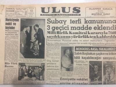 Ulus Gazetesi (Ciltten Çıkma) 12 Haziran 1960 - Menderes Nasıl Yakalandı? GZ50842 - 1