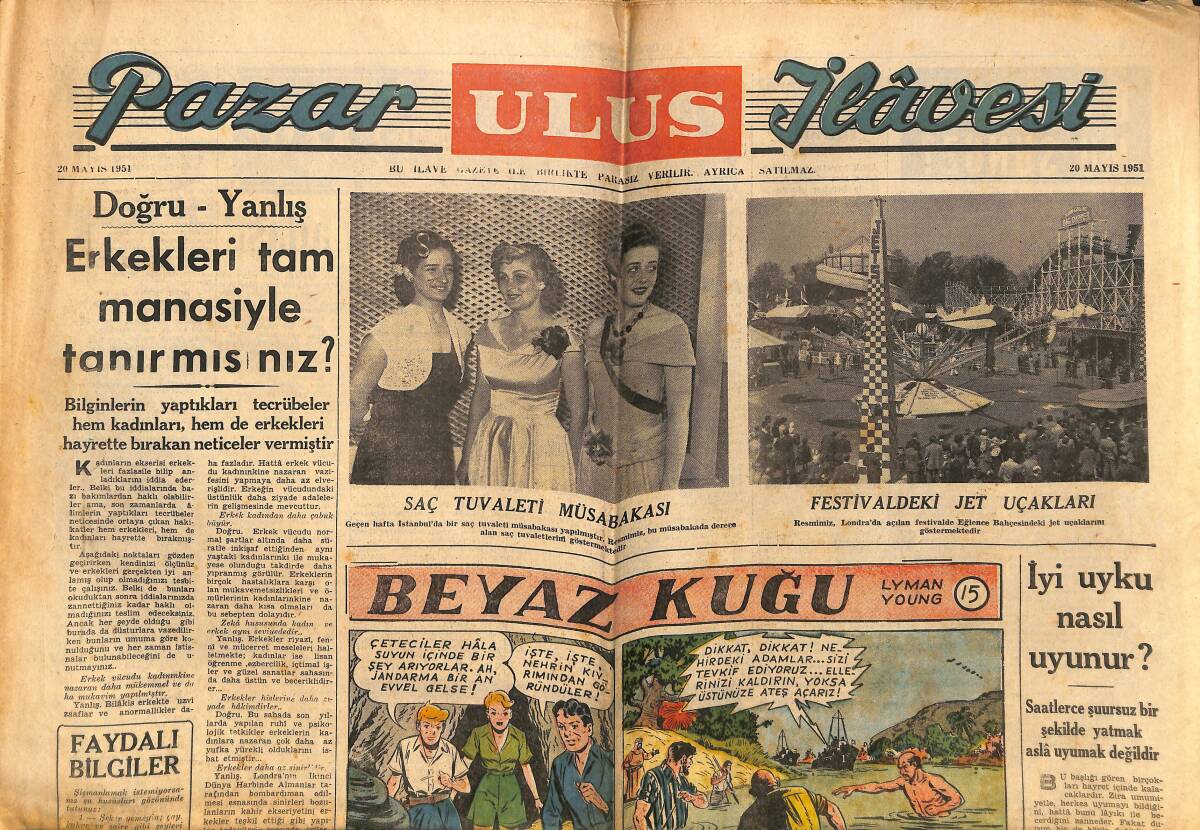 Ulus Gazetesi Pazar Eki 20 Mayıs 1951 - Firar Planının İç Yüzü Nedir ? GZ150585 - 1