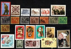 Uluslararası Karışık Pul Lotu - Romanya Etnik Maskeler, Polonya Tarihi & Portekiz Pulları, Vietnam, Saar , Şarika PPT2801 - 
