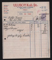 Ulusoy Kollektif Şirketi Oto Ve Kamyon Yedekleri Faturası EFM308 - Gökçekoleksiyon
