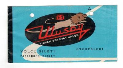 Ulusoy Turizim Seyahat Koll. Şti. Otobüsleri Yolcu Bileti EFM1254 - 1